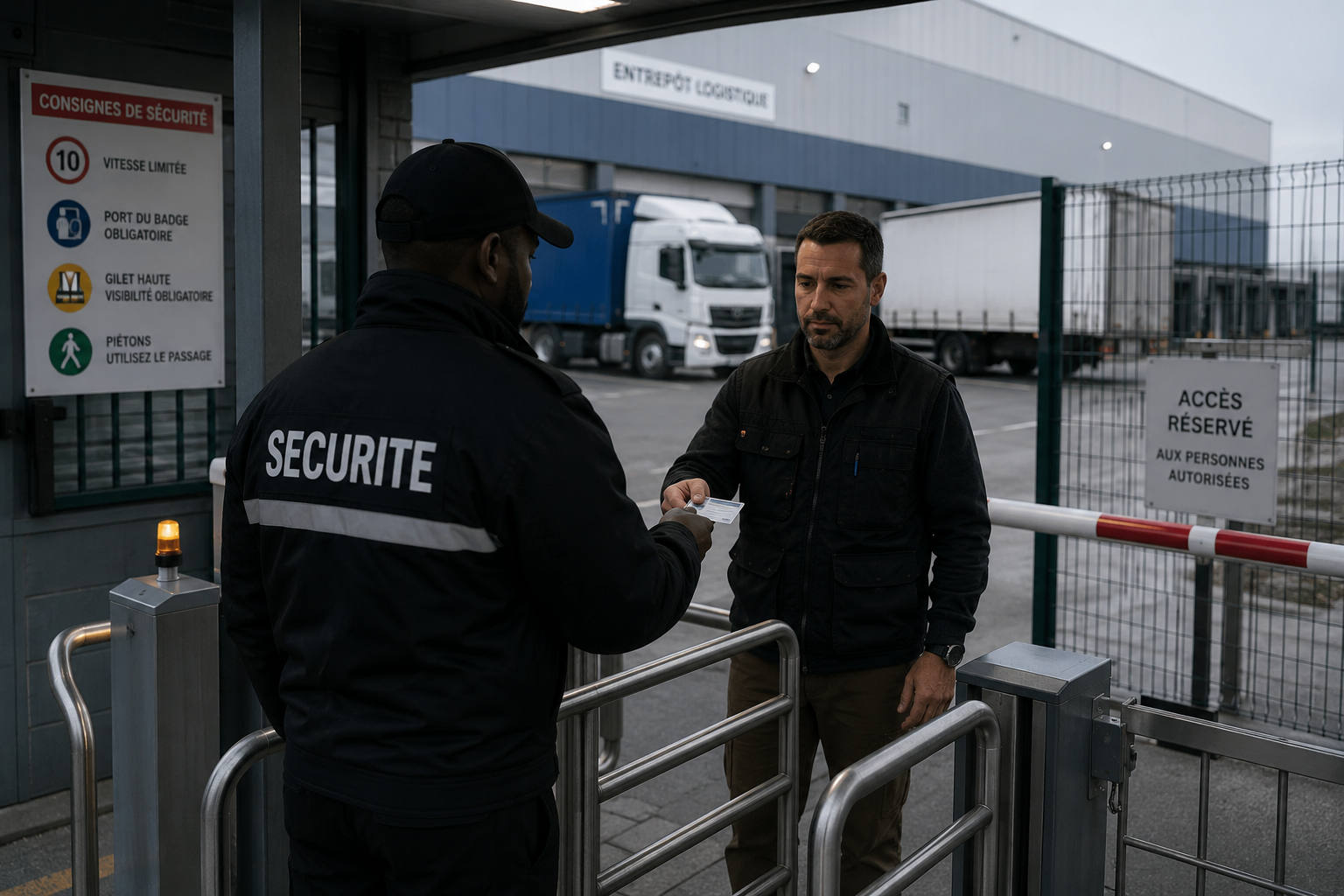 Sécurité d'entrepôt logistique